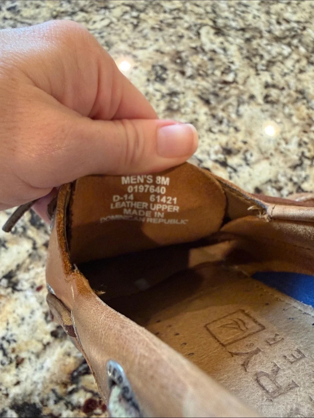 Sperry Men's Authentic Original 2-Eye Boat Shoes Size 8M Brown Leather